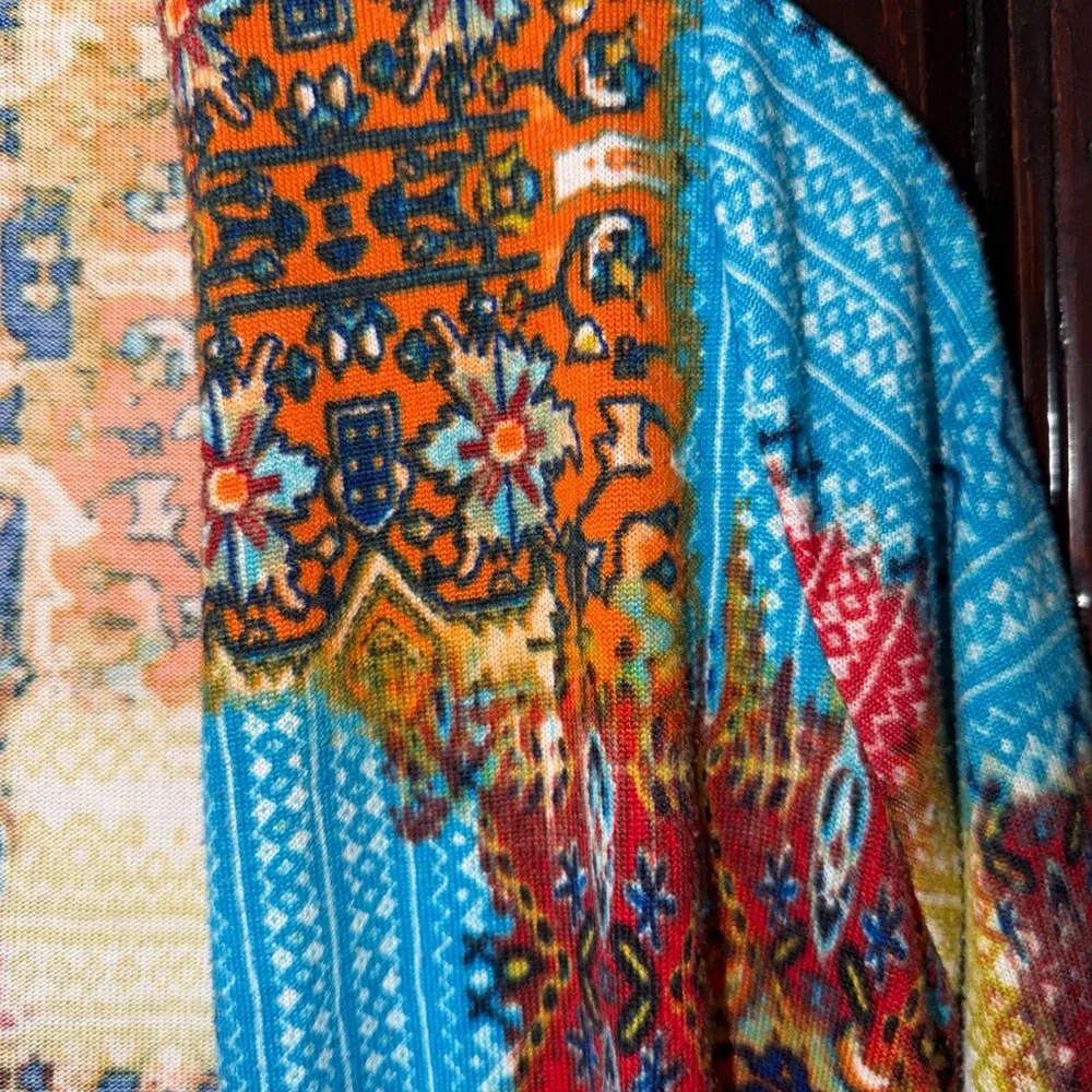 Colorful Patchwork Cotton long cardigan boho lagenlook artsy festival